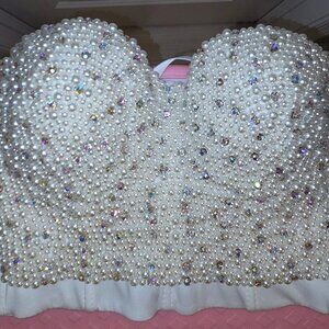 Bedazzled Bustier Bra top